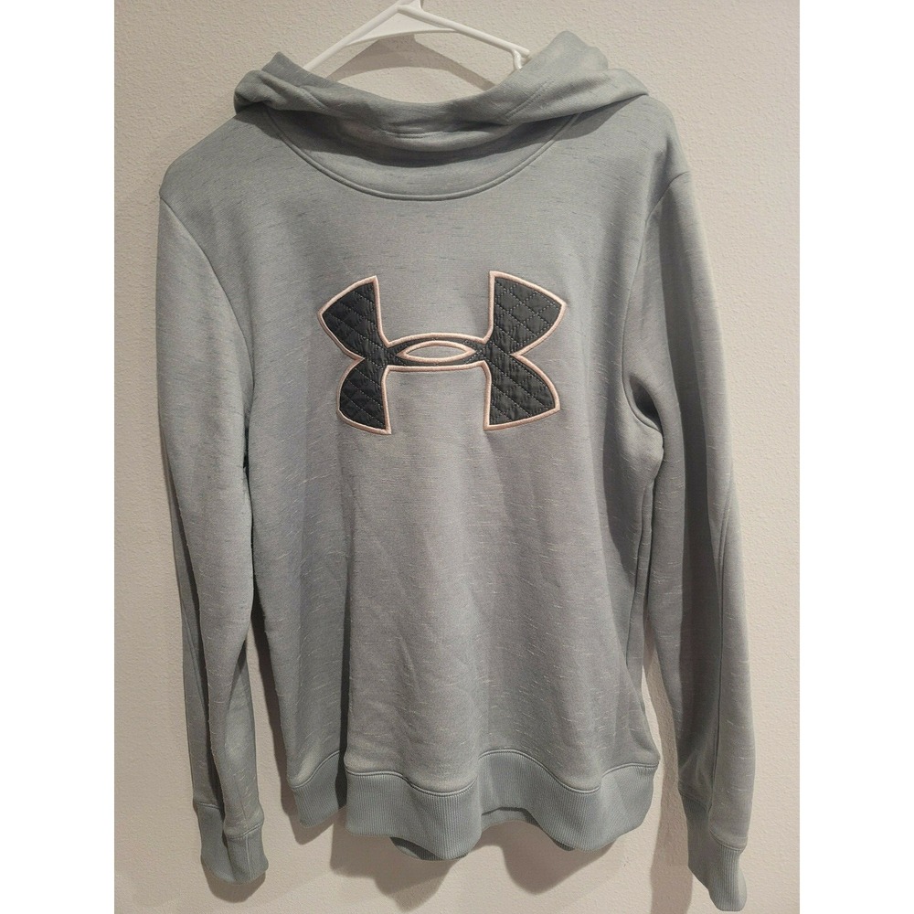 Under Armour ~ Cold Gear Gray pull-over hoodie: loose fit, Women's M medium EUC
